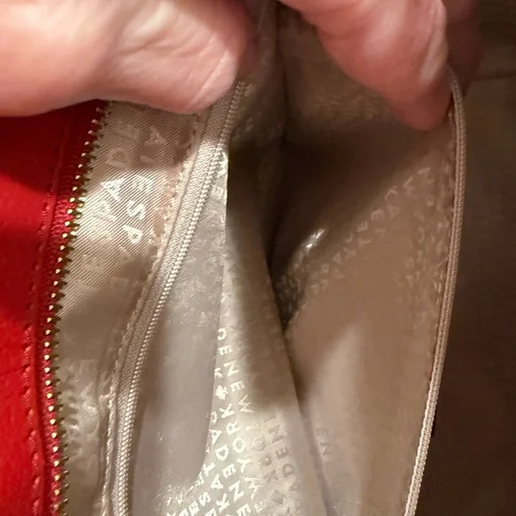 kate spade red leather tote with signature bow detail - Picture 3 of 8